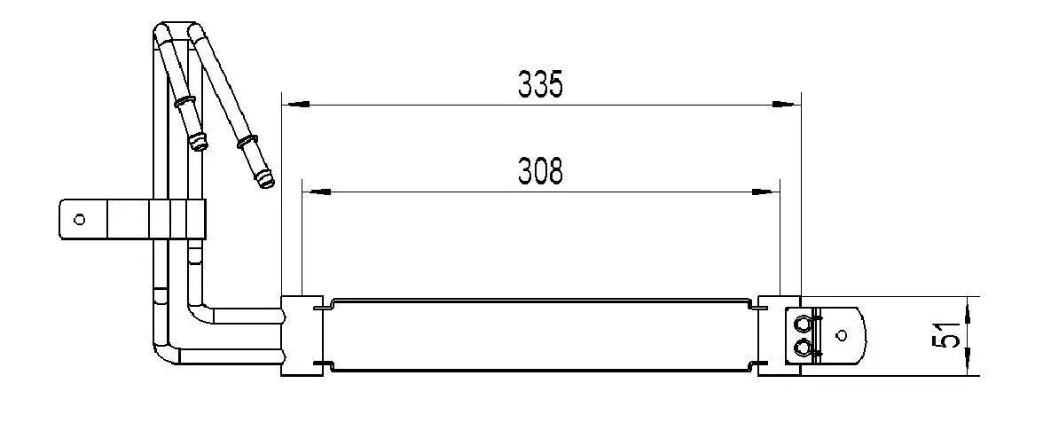 STEERING RACK OIL COOLER