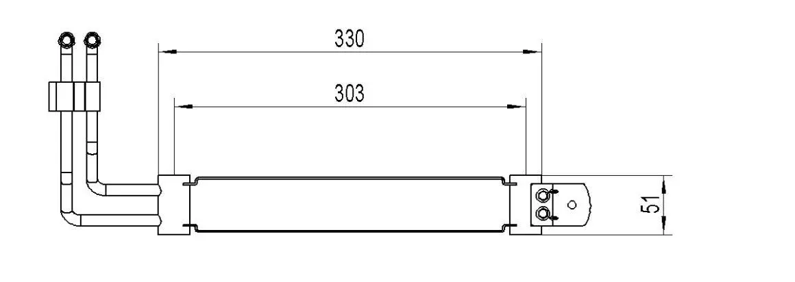 STEERING RACK OIL COOLER