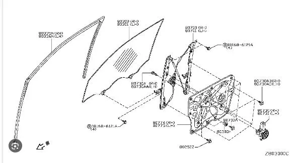 DOOR WINDOW REGULATOR